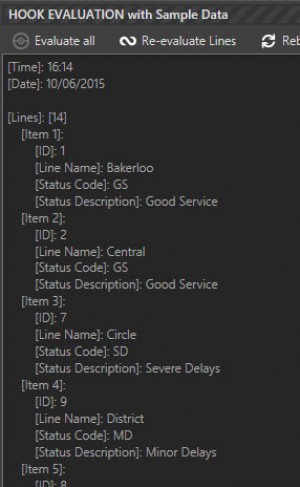 Creating a London Tube Line Status graphic