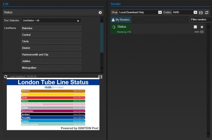 Creating a London Tube Line Status graphic