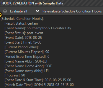 Schedule condition hooks