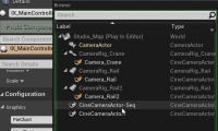 Details, Configurations, Cameras, Add-Elements, select from dropdown
