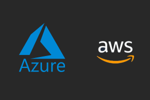 Azure and AWS logos